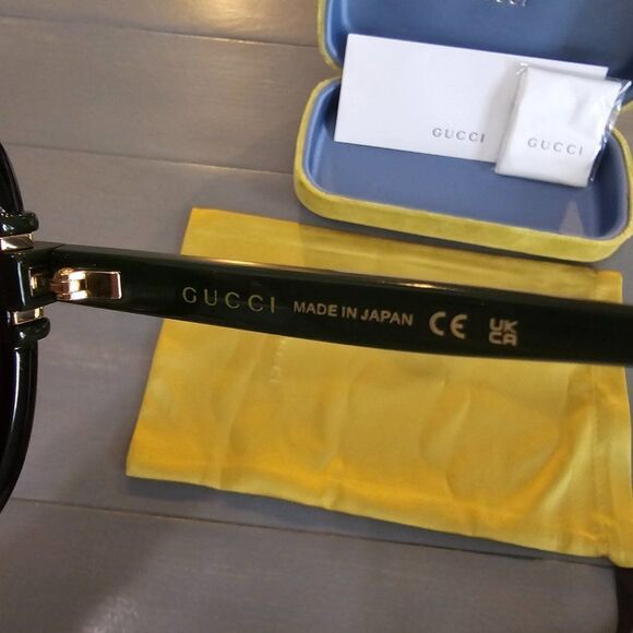 Gucci Women's Black Gradient Square Sunglasses GG1068SA - Picture 14 of 14